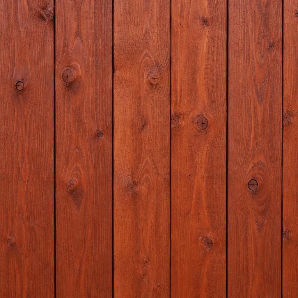 Cedar fence boards stained in Redwood
